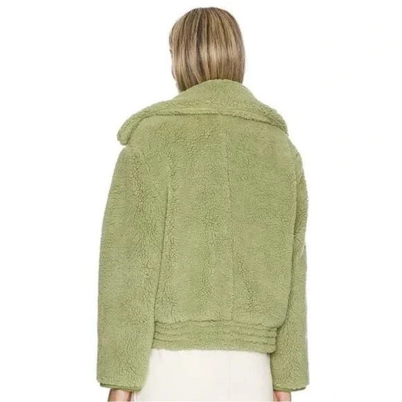 NWT Free People Oversized Green Jacket - Retail $198 - Super Soft & Warm - Picture 10 of 13